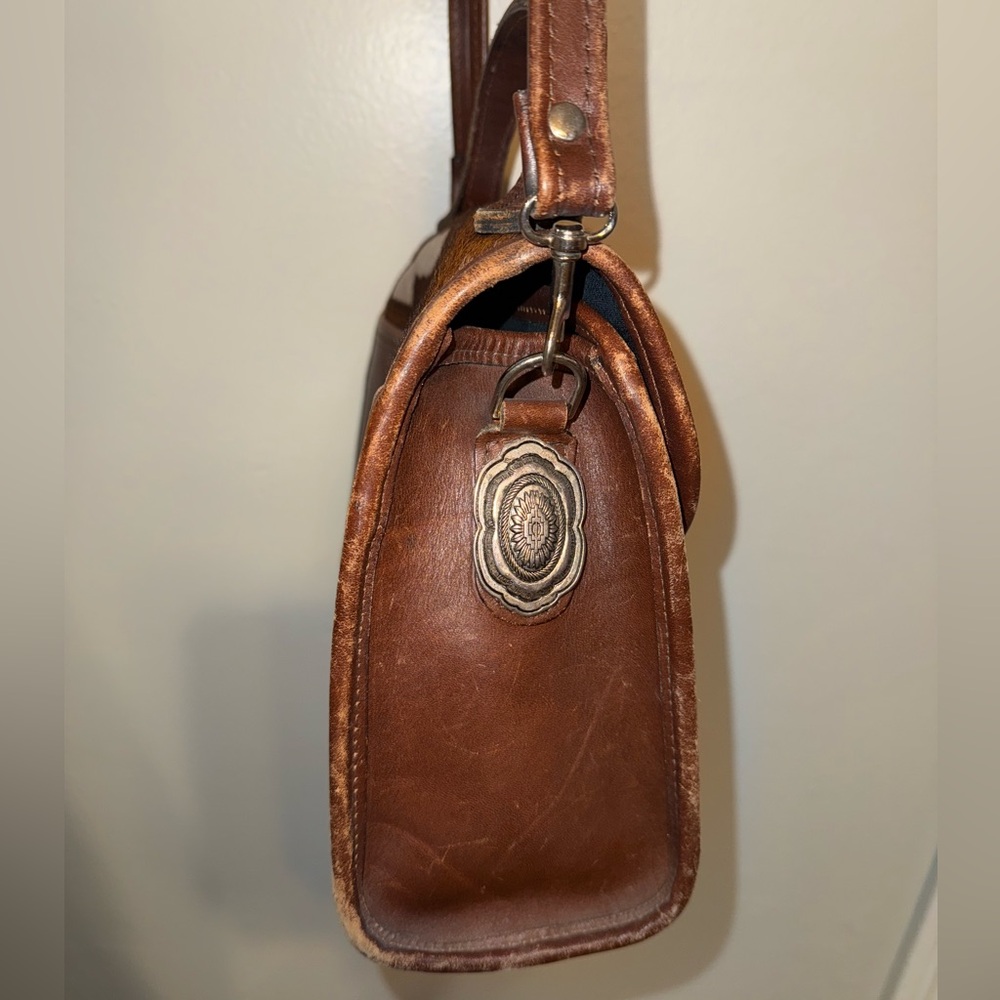 Vintage western belt buckle leather purse - Picture 3 of 10